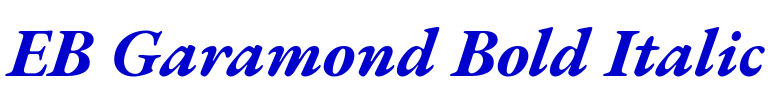 EB Garamond Bold Italic الخط